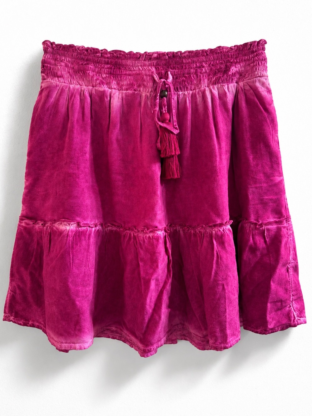 Anthropologie Pilcro Giulia Pink Tie-Dye Ruffle Mini Skirt - Size Small